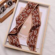 4pcs Korean Style Small Silk Scarf, Versatile Hair Tie, Neck Scarf, Suitable For Spring, Autumn, All Seasons - Multicolor - View 7