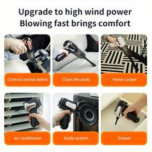 二合一宠物吹风机和吸尘器，USB 充电，适用于沙发、地板、床上用品、椅子、衣服、地毯 - 适合小型、中型和大型猫狗