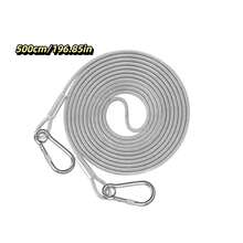 1pc Plastic Coated Galvanized Steel Wire Clothesline (Diameter 0.2/0.3cm), A Portable Multi-Purpose Steel Wire Rope. Suitable For Indoor/Outdoor Laundry, Drying Clothes And Bedding. Ideal For Camping Gear, Bathroom And Dorm.