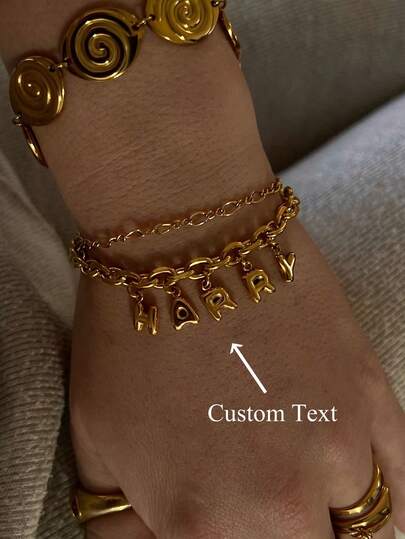 1 chiếc vòng tay tên hình bong bóng 3D, mặt dây chuyền chữ cái bong bóng bằng thép không gỉ, quà tặng trang sức cá nhân hóa, vòng tay bong bóng tròn khắc tên tùy chỉnh cho bạn bè, người yêu và gia đình, vòng cổ tên tùy chỉnh độc đáo, thích hợp làm quà cưới, quà tặng Ngày Valentine, quà tặng Ngày của Mẹ - Thời trang, Cổ điển, Tối giản, Thường ngày, Dễ thương, Cá nhân hóa, Món quà lý tưởng độc đáo cho bạn gái, mẹ, gia đình, quà tặng họp mặt gia đình.