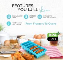 1/2 Cup Silicone Freezer Tray With Lid - Silicone Freezer Molds 2-Pack For Meal Prep & Freezing Of Various Sauces And Other Dishes, Makes 12 Perfect 1/2 Cup Portions Cubes,Oven And Dishwasher Safe,12067233 - 無色 - 查看 9