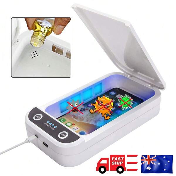 Portable Phone Jewelry Watch Box With USB Power Disinfection Cleaner Case Fast And Effective Germ Killing Portable Lamp Phone Jewelry Watch Box With USB Power Disinfection Cleaner Case Fast And Effective Germ Killing
