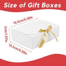 1/5 Piece Gift Box With Lid, White Gift Box, 10.6 X 7.8 X 3.1 Inch Bridesmaid Proposal Box With White Ribbon For Wedding Gifts, Birthday Gifts, Party Gifts, Decorations, Valentine's Day Gifts, Bridal Gift Boxes - White - View 7