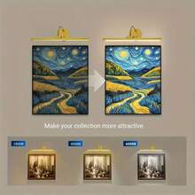 1pc Wireless Mirror Front Light, Adjustable Brightness Gallery Light, With Remote Control, USB Rechargeable, Three Color Temperature Adjustment, Can Be Timed, Used For Bathroom, Kitchen, Living Room, Bedroom (1800mAh) - USB - View 2
