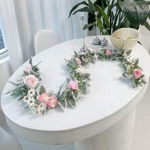 1 pièce Vigne d'Alice de 175 cm, tissu de soie, convient pour la décoration de mariage, l'extérieur, la décoration de fête, le centre de table, la décoration de printemps/été, la décoration d'automne, fleur artificielle, plante artificielle, vigne de plante artificielle, décoration d'Halloween, rose, marguerite