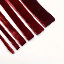 1 Roll Burgundy Soft Ribbon, Vibrant Velvet Ribbon Suitable For Bow DIY, Clothing Design, Waist Belt, Hair Tie, Floral Wrapping, Gift Decoration