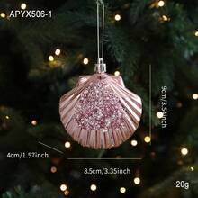 Novo enfeite de plástico rosa para pendurar, decoração natalina de desenho animado, árvore de Natal 3D para janela, decoração de Natal para o quarto no inverno.