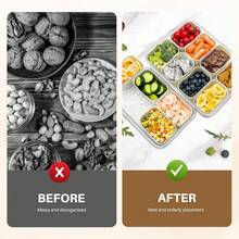 Snackle Box Container,Portable Snack Box 8 Compartment Divided Serving Tray With Lid And Handle,Clear Storage Organizer For Fruit Candy Nuts Veggie-Perfect Ideal For Party,Travel & Picnic UseWhite,1Pack - PP八分格(可 進洗碗機) - 查看 8
