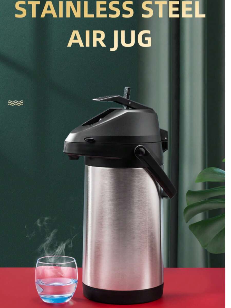 1 件压力不锈钢真空瓶，大容量壶，家用和车用热水瓶，3 升容量