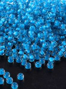 GO2CJBEADS 10克多色2毫米银线圆形洛可可玻璃种子珠，可DIY手链