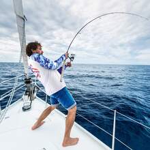 Palmyth Fishing Shirt For Men Long Sleeve Sun Protection UPF 50+ T-Shirts With Pocket - Phù du - Xem 10