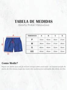 KIT 5 Men's Shorts Tactel Elastane Resin Casual Comfortable With Pockets - 查看 5