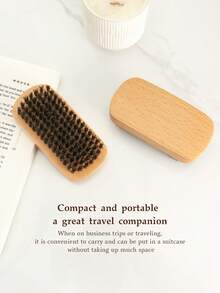 1 pezzo Spazzola per barba in legno, strumento per la cura della barba con setole morbide per uomo