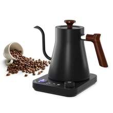 Electric Kettles, Gooseneck Electric Kettle, ±1℉ Temperature Control, Stainless Steel Inner, Quick Heating, For Pour Over Coffee, Brew Tea, Boil Hot Water, 0.9L, Black - Xem 1