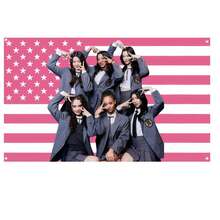 Katseye Poster Outdoor Indoor, American Flag Tapestry For Bedroom Living Room Dorm Wall With Brass Grommets Vivid Color And Fade Proof Decorations - Multicolor - View 14