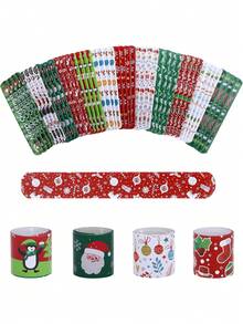 12 Stücke Weihnachts-Slap-Armbänder, Weihnachts-Slaps für Weihnachtsparty Dekoration, Weihnachts-Schnapparmreifen mit verschiedenen Mustern, beliebteste Partyartikel, Geschenke für Klassenzimmer-Preisaustausch - Die beliebtesten Slap-Armbänder für Weihnachtsfeiern