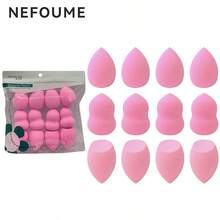 NEFOUME 1 Pack Of 12pcs Makeup Sponges With Storage Bag, Multipurpose Makeup Sponge For Liquid, Cream And Powder Foundation, Latex-Free Dry & Wet Use Makeup Sponges, Suitable For All Skin Types - Multicolor - View 10