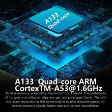 Tableta Android 13 de 7 pulgadas para niños, procesador Quad-Core A133, 3GB RAM + 32GB ROM, control parental, cámaras duales de 0.3MP + 2MP, WiFi 2.4G, batería de 3500mAh, con funda protectora - Rosa - Ver 2