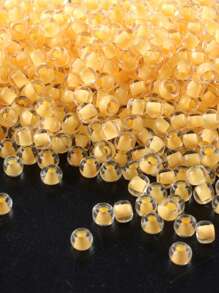 GO2CJBEADS 10克多色2毫米银线圆形洛可可玻璃种子珠，可DIY手链