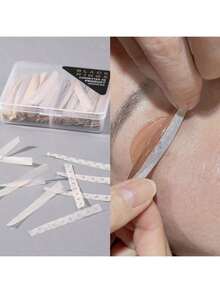 BLACKWINGS 1000pcs Eyelash Curling Papers, Black Feather Keratin Eyelash Perming Membrane Papers, Silicone Pad Eyelash Curler Tools, Eyelash Curling, Lifting & Perming Kit - Yellow - View 2