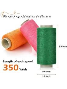 24 Piezas/conjunto De 12 Colores De Hilo Para Coser Con 12 Agujas Doradas De Bordado Para Coser