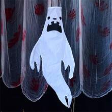 Halloween Decorations Outdoor Halloween Party Decor Indoor Ghost Ghost Decorations String Suitable For Porch Yard Garden Lawn Spirit Weathervane Ghost Hanging Haunted House Escape Room Scene Props