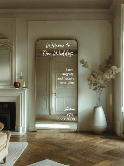 Custom Mirror Sticker Wedding Seating Chart Sticker - Wedding Sign Decor DIY Wedding Sticker - Seating Chart Mirror Sticker Welcome To The Wedding Mirror Sticker - Custom Mirror Letter Sticker - Congratulations On Your Wedding - Wedding Decor/Modern Wedding Welcome Sign