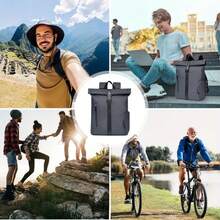 Mochila Enrollable para Hombre, Mochila Impermeable Mujer para Portátil 17 Pulgadas, Elegante mochila de Viaje Mochilas tipo Casual para Viajes, Ciclismo, Escuela Uni, Burdeos.Moquera de Viaje Ligera para Hombres y Mujeres de 21-25L con Cremalleras Antirrobo, Bolso Escolar Universitario con Múltiples Compartimentos, Mochila Duradera de Capa Suave para Deportes al Aire Libre, Trabajo - Diseño Elegante Minimalista en Varios Colores Almacenamiento por Compartimientos, Mochila para la Escuela. - M-888-008 - Ver 9