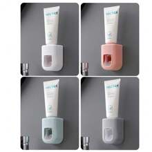 1pc Automatic Toothpaste Dispenser, Bathroom Wallmount Without Nailing, Portable Bathroom Accessories Toothpaste Squeezer