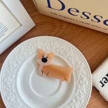 1pc Cute Cartoon Dog Design Hair Clip, Adorable Bangs/Side Clip, Rhinestone Decor, Fashionable Accessory, Claw Clips