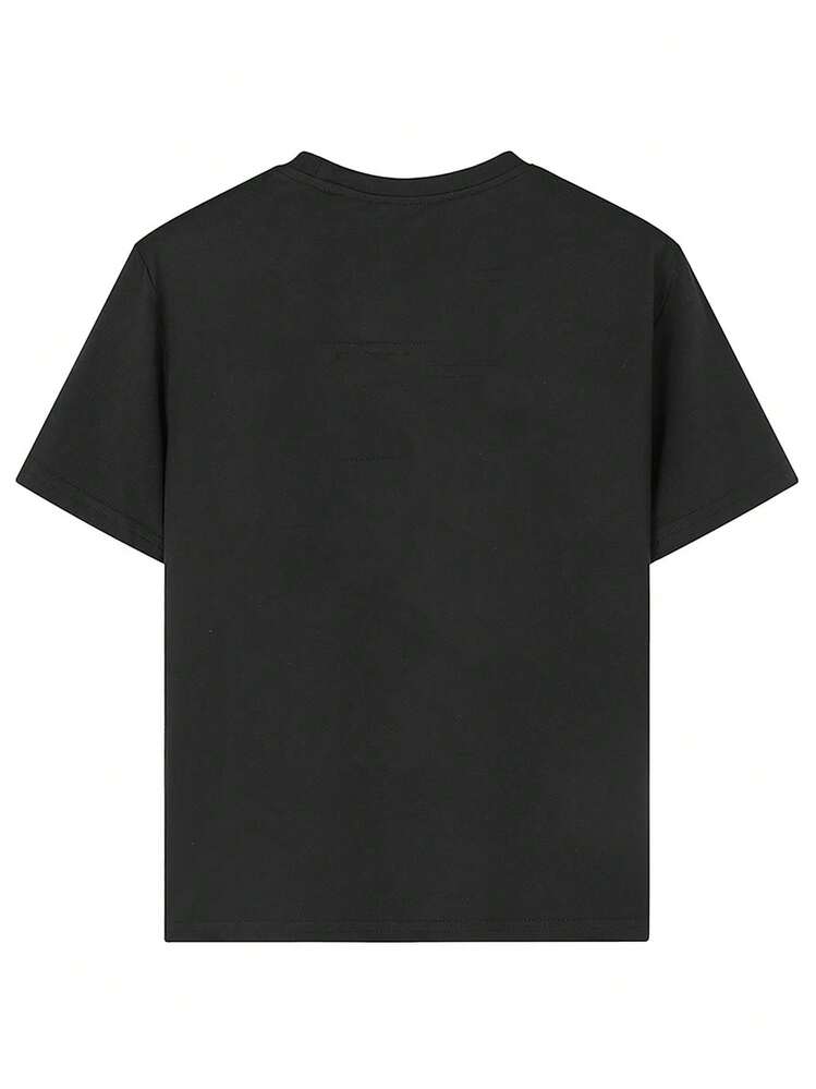 New Arrival & Hot-Selling Summer Short-Sleeve T-Shirt With Unique Printed Patterns, Perfect For Casual Outfits, Friends Gatherings And Weekend Vibes - Black - View 2