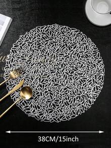 Bộ 1-8 tấm lót bàn và khăn trải bàn rỗng màu vàng, có thể giặt, dễ vệ sinh, lau sạch, chống trượt, chịu nhiệt, thảm bàn ăn, trang trí tiệc cưới ngày lễ - nhiều màu - Xem 18