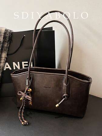 Women's Elegant Solid Color Handbag Shoulder Bag, Fashionable Large Capacity Casua Crossbody Purses For Daily Used, Casual Versatile High-Quality Daily Commuter Purse Bag