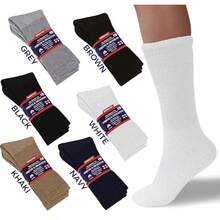 Diabetic Crew Socks Mens, Womens Loose Fit - 3 Pairs - 白色 - 查看 3