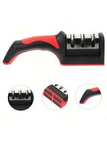 3-Stage Professional Knife Sharpener With Tungsten Diamond & Ceramic Whetstone - High-Precision Sharpening Stone, Non-Slip Grip, Fast Sharpening & Long-Lasting Performance - No Assembly Required, Black/Red Colors - Ideal For Kitchen Knives, Father'S Day Gift For Dad, Professional & Home Use, Diamond Sharpening Stone, Diamond Sharpener For Kitchen Knives, Knife Sharpening Kit, Knife Sharpener, Diamond Sharpener, Embrace The Cozy Fall Moments And Winter Charm With Plush Halloween Styles, Perfect For Autumn Party And Thanksgiving Warmth, Leading To A Spectacular Cyber Monday Extravaganza For The Ultimate Holiday, Christmas, And New Year Gifts In This End-Of-Year Festival Season!