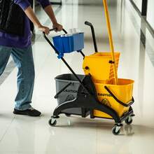 Chariot de nettoyage et accessoires - Jaune citron - Voir 8
