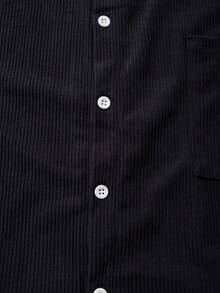 Unisex Casual Turn-Down Collar Long Sleeve Loose Button Up Shirt, Minimalist Style, Suitable For Spring/Summer/Autumn/Winter - Grey - View 6