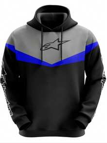Motorcycle Car Racing Sweatshirt - Blue - View 1