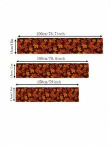 Fall Thanksgiving Maple Leaf Linen Table Runner Dresser Scarves Party Decor Reusable Farmhouse Kitchen Dining Table Runner Thanksgiving Decorations - Multicolor - View 3