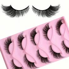 5/10 Pairs Of Long Cat Eye False Eyelashes - Holiday Gift, Creating Charming Makeup With Slim, Elongated, And Thick Dramatic False Eyelashes - Reusable Strip-Shaped Eyelashes, Mother's Day Gift