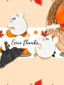 1pc Autumn Harvest Maple Leaf Tablecloth, Happy Thanksgiving Decoration Table Cloth, Harvest Festival Party Table Cover, Thanksgiving Party Supplies, Rustic Farmhouse Decoration, Thanksgiving Outdoor Decoration, Fall Gathering Disposable Tablecloth, Kitchen & Dining Room Decoration, Autumn Home Decoration, Room Decoration, Party Favors