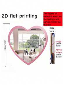 Espejo de pared acrílico minimalista moderno de doble capa - Forma única, diseño elegante, estilo art decó octagonal, adecuado para salas de estar, dormitorios y baños - Regalos para el Día del Padre y el Día de la Madre, actualización de dormitorio | Estilo art decó | Acentos de grano de madera natural, decoración de pared de espejo plano, baño, sala de estar, dormitorio, decoraciones de pared del baño, Navidad, días festivos