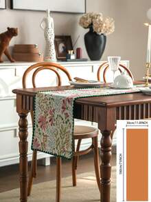 1 khăn trải bàn vải jacquard họa tiết hoa phong cách trang trại, họa tiết hoa màu hồng tinh tế, thích hợp sử dụng hàng ngày, ngày lễ, họp mặt gia đình, tiệc tùng, bữa tối, dã ngoại, trang trí nhà cửa, mọi mùa - Nhiều màu - Xem 19
