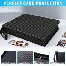 Trading Card Album Folder 4 -9 Pockets Card Binder Holder Game Card Sleeves Case - Black - View 6