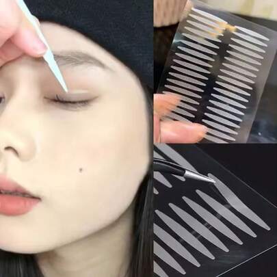 10매 양면 눈꺼풀 테이프 보이지 않는 자연스러운 눈꺼풀 리프트 밴드 자체 접착 투명 레이스 섬유 방수 눈 스티커 도구, 메이크업, 저렴한, 방 장식, 화장대, 여행, 침실, 메이크업 액세서리
