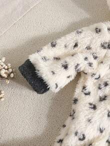 Herbst/Winter Baby Jungen Kleidung mit Kapuze, flauschiger, loser Langarm-Jumpsuit, modisches Design für Neugeborene und Säuglinge