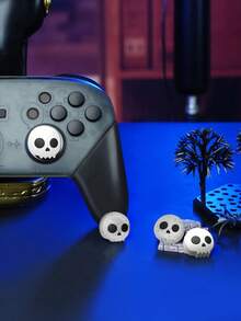2pcs Spider Web Pattern Joystick Caps, Compatible With Switch Pro/PlayStation5/4 Game Controller Silicone Caps, Button Covers, Gaming Console Controller, Gaming Accessories, P4/P5 Controller High-Performance Thumb Grip Caps, Best Gift For Gamers, New Year's Christmas Gift For 2026 - Multicolor - View 2
