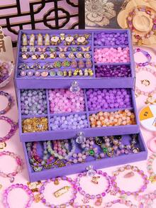 Teen's Diy Beaded Handicraft Intelligent Development, Girls' Creative Bracelets, Necklaces, Jewelry, Jewelry Making Gifts