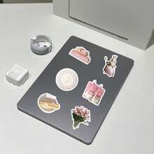 50pcs Pink Cute & Gentle Ins Style Minimalist Decorative Stickers For Bookshelf, Refrigerator, Wall, Picture Books - Multicolor - View 10