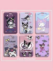 1pc Kulomi Cartoon Bus Pass Holder - Durable TPU Material, Protects ID Cards And Metro Cards